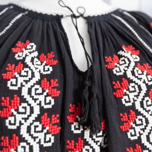 ULLA JOHNSON Ophelia Embroidered Peasant Blouse - Size 2, NWT - Picture 5 of 10